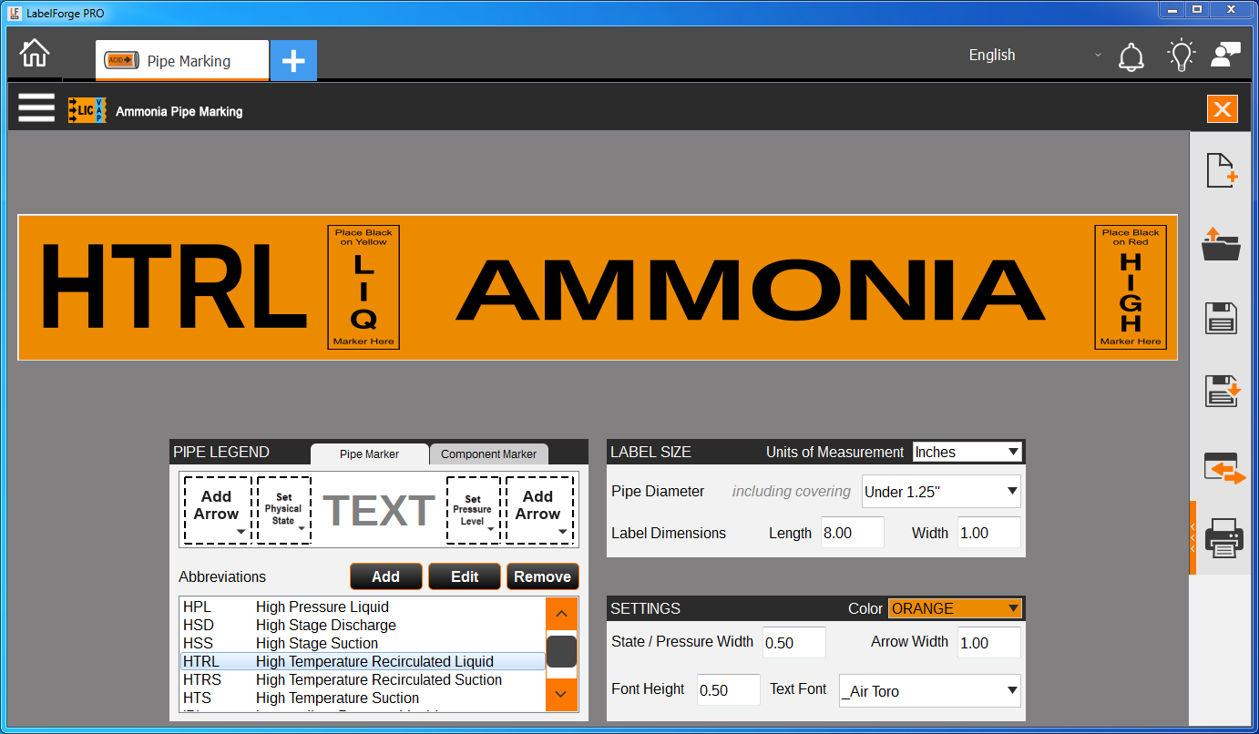 LFP-PC - Pipe - Ammonia - Selected Type